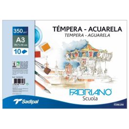 Bloc Dibujo Acuarela Sadipal Fabriano Espiral Din A3 10 Hojas 350 gr-M2 grano Suave