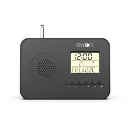 Evoom Radio Reloj Despertador Inteligente EVO3700527306148 con Visualización de Fecha, Hora, Temperatura y Humedad - Negro Precio: 25.5899996. SKU: B12TESJMST