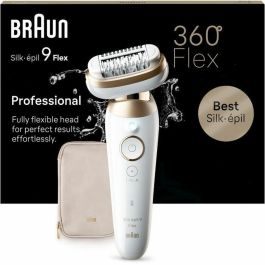 Braun Silk Epil 9-011 Depiladora con Cabezal Flexible y Tecnología Wet & Dry, 40 Pinzas MicroGrip