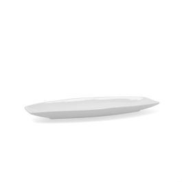 Quid Fuente Oval Porcelana Gastro 35.5x15.8x2.8 cm (6 Unidades) Blanco Cerámica Brillo