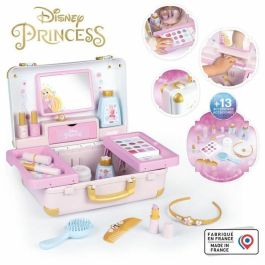 Smoby - Princesas Disney - Maleta de belleza fácil de transportar - 13 accesorios incluidos: peinado, uñas, maquillaje - Fabricatio