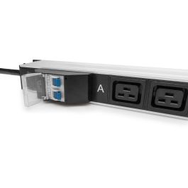 DIGITUS PDU Regleta IT Básica 32A, 24x C13, 4x C19, Monofásico, Vertical, IEC 60309, 3m Cable