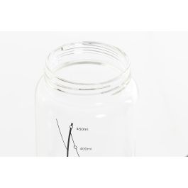 DKD Home Decor Aceitera Vinagrera Basicos de Borosilicato e Inox 450ml Transparente/Negro, Apto Lavavajillas, 7x22x10.5 cm