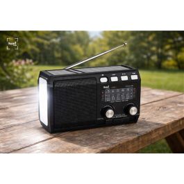 SAMI Radio de Emergencia Multimedia 6 Bandas, Alimentación por Batería y Solar