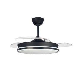 Cristalrecord Supereco Mini Ventilador de Techo LED Aspas Retráctiles, Silencioso, 3CCT, Luz Dimmable, Motor DC, 6 Velocidades, Negro Precio: 60.5899998. SKU: B1AVZYED4J