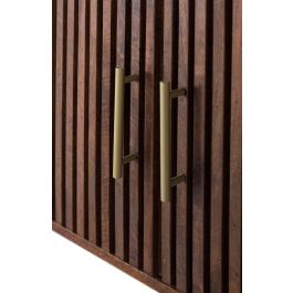 Giner y Colomer Mueble TV de Madera de Mango 160 cm Nogal Blanco con Laterales Curvos