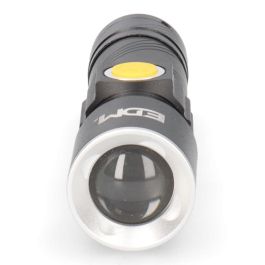 Mini linterna con zoom 1 led 120lm/40lm/ flash 9.000k recargable con usb.