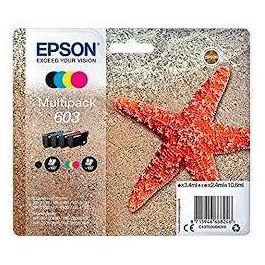 Epson Multipack Tinta Negra, Cyan, Magenta, Amarilla Nº 603 para XP-2100, 3100, 4100, WF-2830DWF, 2850DW Precio: 40.94999975. SKU: B1B3GHD3FS