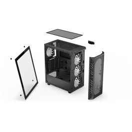 ENDORFY Signum 300 ARGB Black Torre PC ATX/micro ATX/Mini-ITX, Negra con Iluminación Multi y Ventana Lateral