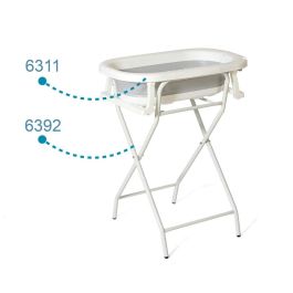 KioKids Soporte Plegable para Bañera de Bebé Ergonómico Blanco