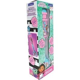 Lexibook Micrófono Gabby y la Casa Mágica LEX3380743105499 con tubo de luz, altavoz (entrada auxiliar), melodías y efectos de sonido