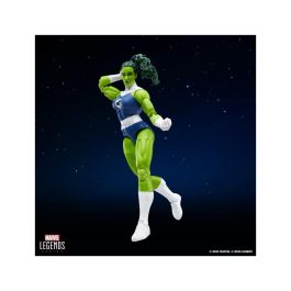 Hasbro Marvel Legends Series Retro Figura She-Hulk 15 cm con 20 puntos de articulación y accesorios 4 Fantásticos Coleccionable PVC