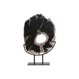 DKD Home Decor Figura Balines Indonesia 1c24 Negro Blanco 11 x 40 x 30 cm Fosil y Madera