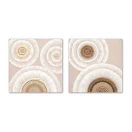 Cuadro Scandi DKD Home Decor Beige Blanco 3 x 80 x 80 cm (2 Unidades) Precio: 67.69000029. SKU: B1ET69WVQC