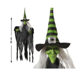 Figura Bruja Colgante Verde Con Sombrero A Rayas 60 cm - Decoración Halloween Precio: 4.88999962. SKU: B1E7CXXQ3Y