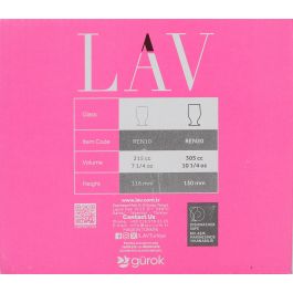 Lav Set 6 Vasos-Copas Agua 305Cc Colección Rena (8 Cajas)