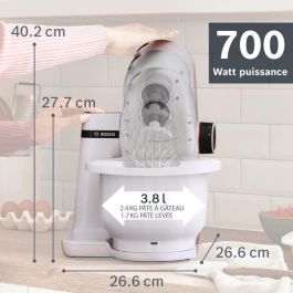 Procesador de alimentos BOSCH Serie 2 MUMS2AW21 - 700 W - 4 velocidades - 3,8 L - 3 discos - Picadora de carne - Blanco Procesador de alimentos BOSCH Serie 2 MUMS2AW21 - 700 W - 4 velocidades - 3,8 L - 3 discos - Picadora de carne - Blanco