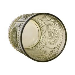 DKD Home Decor Vaso Colonial de Cristal Verde 310ml - Set de 6 Vasos Apto para Lavavajillas 8.6 x 10 x 8.6 cm