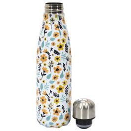 Cook Concept Termo Botella 500 Ml Take Away Acero Inoxidable Doble Pared Caliente 6h Frío 18h Flores