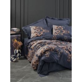 Juego de cama - 1 funda nórdica 220x240 cm + 2 fundas de almohada 60x60 cm - 100% algodón satén - Azul Precio: 81.29264. SKU: B175CZY948