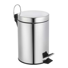 Confortime Cubo Basura Metal con Pedal 3 Litros 17 cm Ancho x 26 cm Alto x 24 cm Largo (6 Unidades)