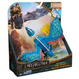 Spin Master Figura Dragón Deadly Nadder de Lujo 6074242, Figura Articulada de 25 cm para Recrear Aventuras Épicas