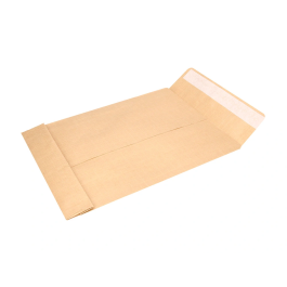 Liderpapel Bolsa Fuelle Kraft Armado 280x365x50mm Solapa Tira Silicona 155gr Caja 50 Unidades