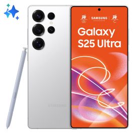 Samsung Galaxy S25 Ultra 5G Smartphone 12GB RAM 256GB Titanium Whitesilver, Pantalla Dynamic AMOLED 2X 6.9", Cámara 200MP, Android 15, Dual SIM, Resistente IP68