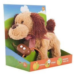 Perro de peluche anda y ladra dirigido con cable. 22 cm. Precio: 20.3038. SKU: S2407589