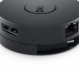 Dell DA300 Adaptador Móvil USB-C Multiport 6 en 1: HDMI, DisplayPort, VGA, Ethernet, USB-A/C, 4K 60Hz, 10Gbps SuperSpeed, Negro