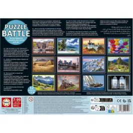 Educa EDU1748018681478 Puzzle Battle Travel - 12 puzzles de viajes y mapas, 42 piezas