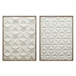 DKD Home Decor Cuadro Decorativo Mural Abstracto Estilo Urban Papel Maché y Poliestireno Blanco Natural 80x60x3 cm (Pack de 2) Precio: 85.58999977. SKU: B12S38X7VE