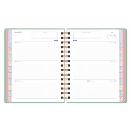 Dohe 13266-26 Agenda 2026 Semana Vista Botanical Romantic 15x21 cm Espiral Rose Gold Tapas Duras Estampadas Cierre de Goma