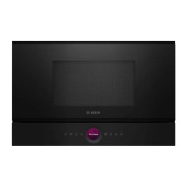 Bosch BFL7221B1 Microondas Monointegrable Serie 8 Negro, 21L, 38.2 cm Alto, 59.4 cm Ancho, 31.8 cm Fondo