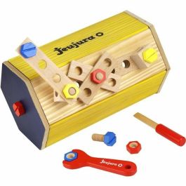 Jeujura JEU3225280859606 Caja de herramientas de madera Transportable