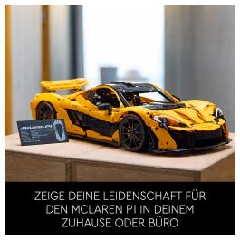 Lego 42172 McLaren P1 - Kit de Modelo de Hiperdeportivo para Adultos Entusiastas de Vehículos