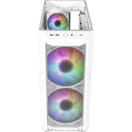 Cooler Master HAF 500 Caja PC Midi Tower Blanco ARGB Cristal Templado (H500-WGNN-S00) - Compatible E-ATX, 2x Ventiladores 200mm, RGB