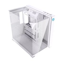 Hiditec SKY Torre PC Gaming ATX Micro ATX ITX Plata Transparente con Ventana Lateral Cristal Templado e Iluminación Multi