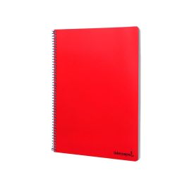 Cuaderno Espiral Liderpapel Folio Smart Tapa Blanda 80H 60 gr Cuadro 4 mm Con Margen Color Rojo 10 unidades