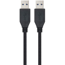 Cable USB 3.0 A a USB A NANOCABLE 10.01.1002-BK Negro 2 m