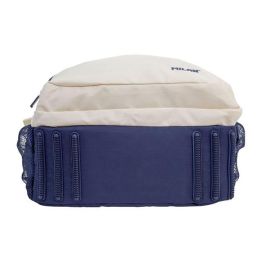 Milán Mochila Escolar 430 Since 1918 Beige y Azul Marino 25L con Compartimento Portátil, Tejido Ripstop