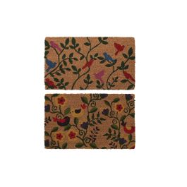 Felpudo Terraza Y Jardin DKD Home Decor Marron Multicolor 45 x 2.3 x 75 cm (6 Unidades)
