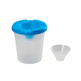 Liderpapel Vaso Limpiapinceles de Plástico 8x8,5 cm para Artistas y Manualidades, Fácil de Limpiar y Organizar Herramientas