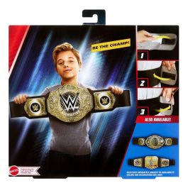 Mattel HYF18 Título WWE World Heavyweight, Cinturón de Campeón de Juguete Ajustable para Niños