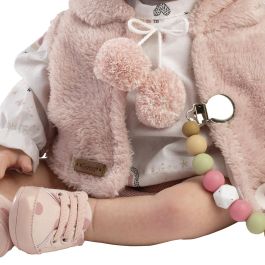 Muñecas Guca 10297 Muñeca Reborn Naiara con Pelo Natural 46 cm Cuerpo de Tela y Extremidades de Vinilo +3 años