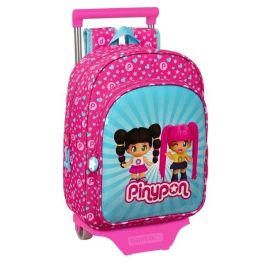 Mochila Escolar con Ruedas Pinypon Azul Rosa 26 x 34 x 11 cm