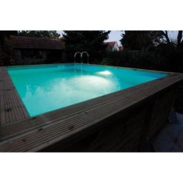 Ubbink 350 Foco LED Blanco 24W para Piscinas de Madera, IP68 Ø275mm x 75mm, con Transformador y Cable 5m
