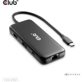 Club3D CSV-2551 Hub USB-C 8 en 1 DisplayPort 1.4 HDMI 2.0 USB-C LAN 8K30Hz PD100W Compatible HP Dell Lenovo Mac