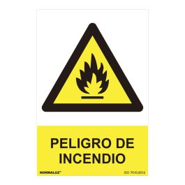 Normaluz Cartel Peligro "Peligro de Incendio" PVC 0.7mm 30x40cm