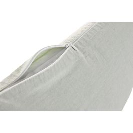DKD Home Decor Cojín Boho Verde Menta de Algodón 50 x 30 cm con Cremallera (2 Unidades)